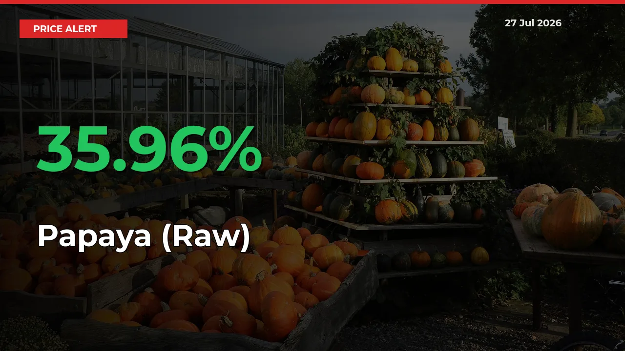 Why Papaya (Raw) Prices Rose 35.96% in a Day at Mandis