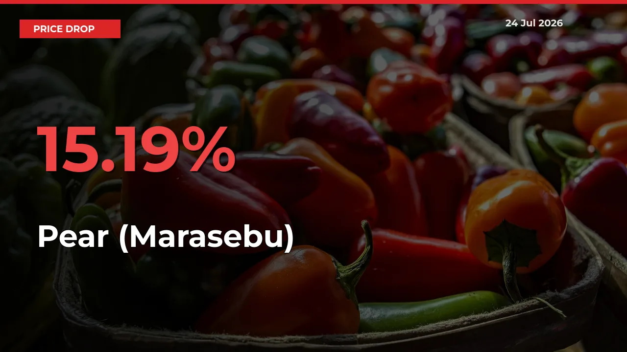 Why Pear (Marasebu) Prices Fell 15.19% in a Day at Mandis