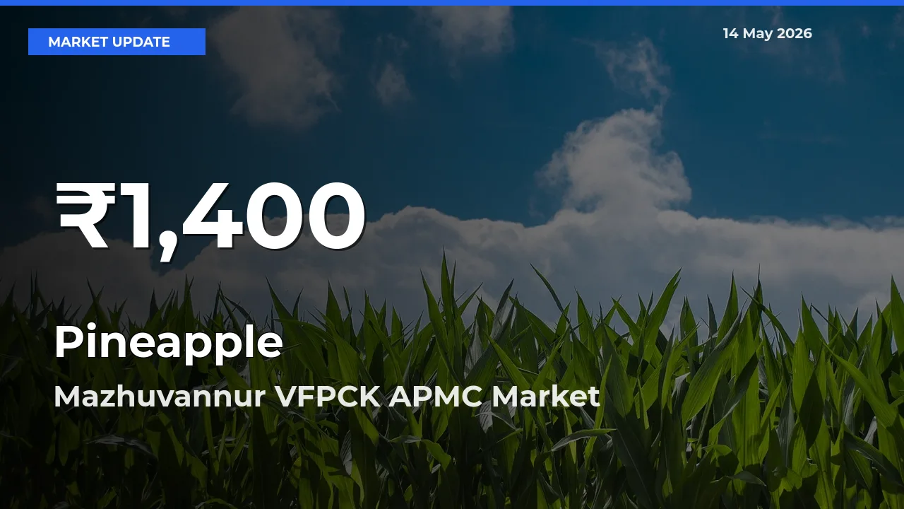 Why Pineapple Prices Slumped in Mazhuvannur VFPCK APMC – 30-Day Low Today