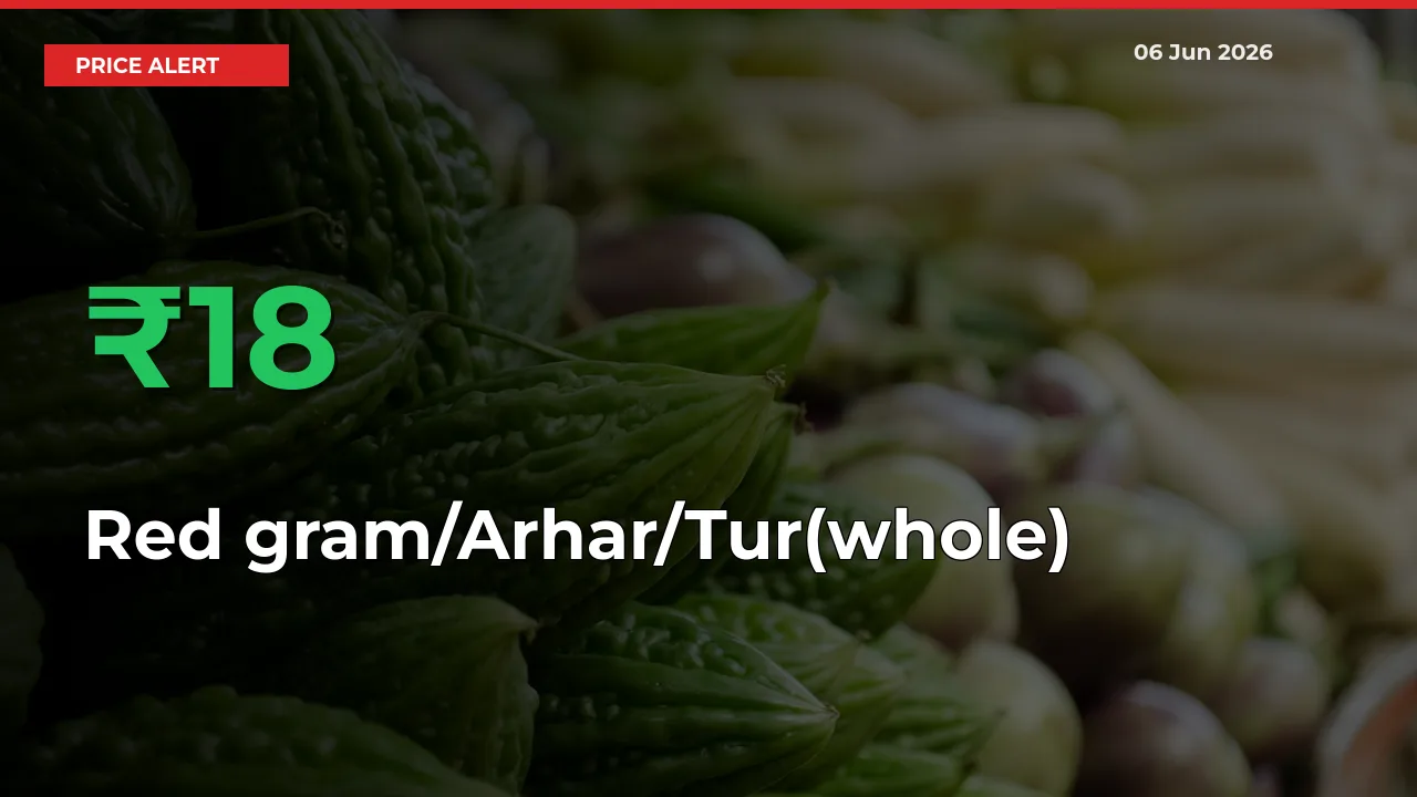 Sharp Jump! Red gram/Arhar/Tur(whole) Prices Climb 17.66% in 24 Hours at Key Mandis