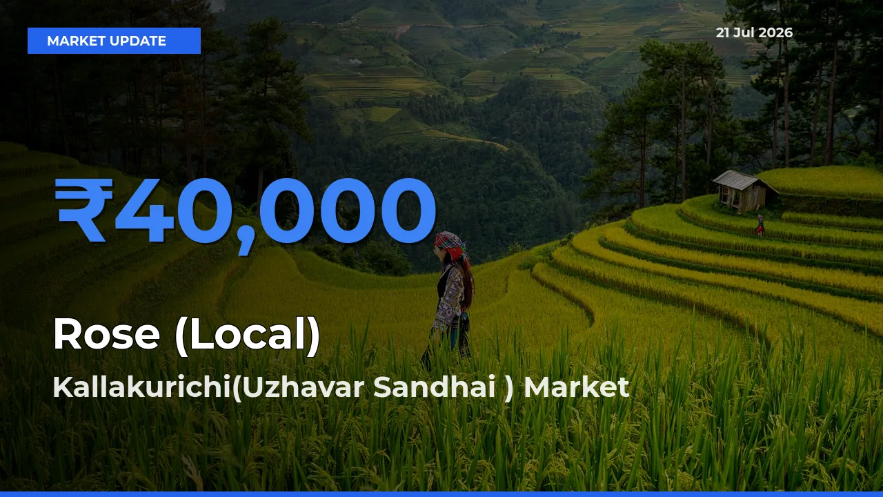Kallakurichi(Uzhavar Sandhai ) Records Highest ₹40,000 Rate for Rose (Local)