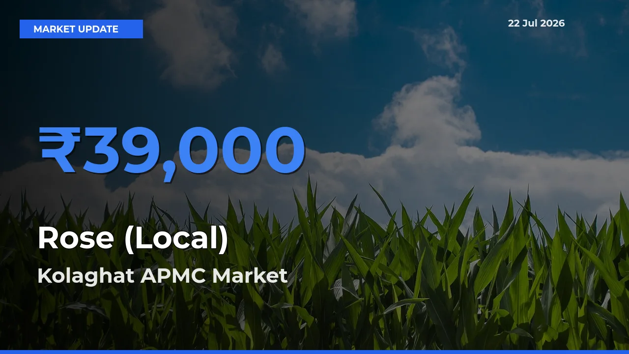 Kolaghat APMC Offers ₹39,000 – Highest Rose (Local) Rate Today