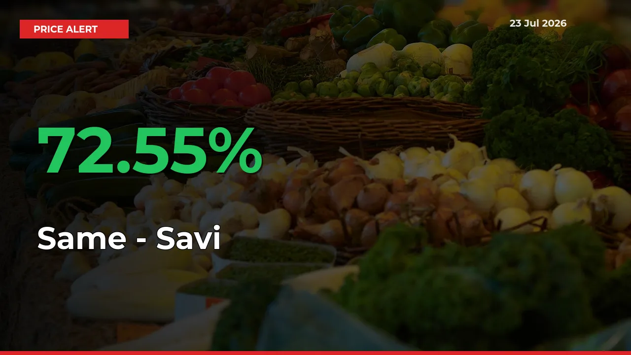 Same - Savi Mandi Rate Today: Prices Jump 72.55% at Market