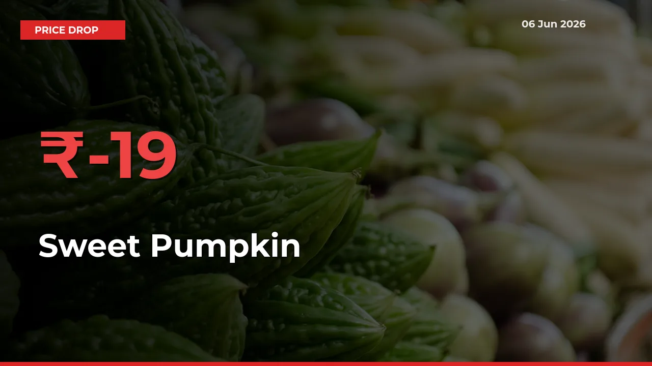 Why Sweet Pumpkin Prices Fell 19.06% in a Day at Mandis