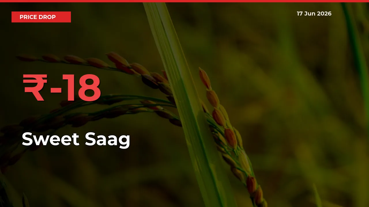 Why Sweet Saag Prices Fell 18.37% in a Day at Mandis