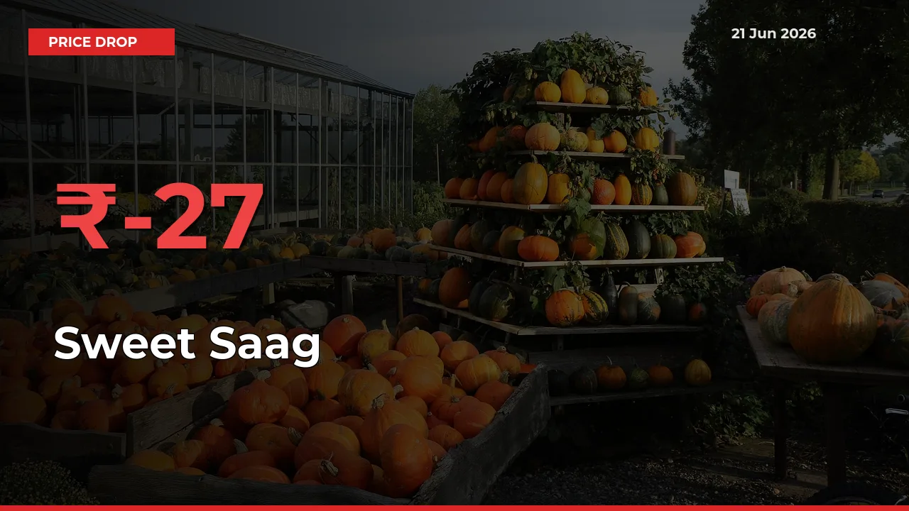 Sharp Fall! Sweet Saag Prices Plunge 27.02% in a Day at Key Mandis