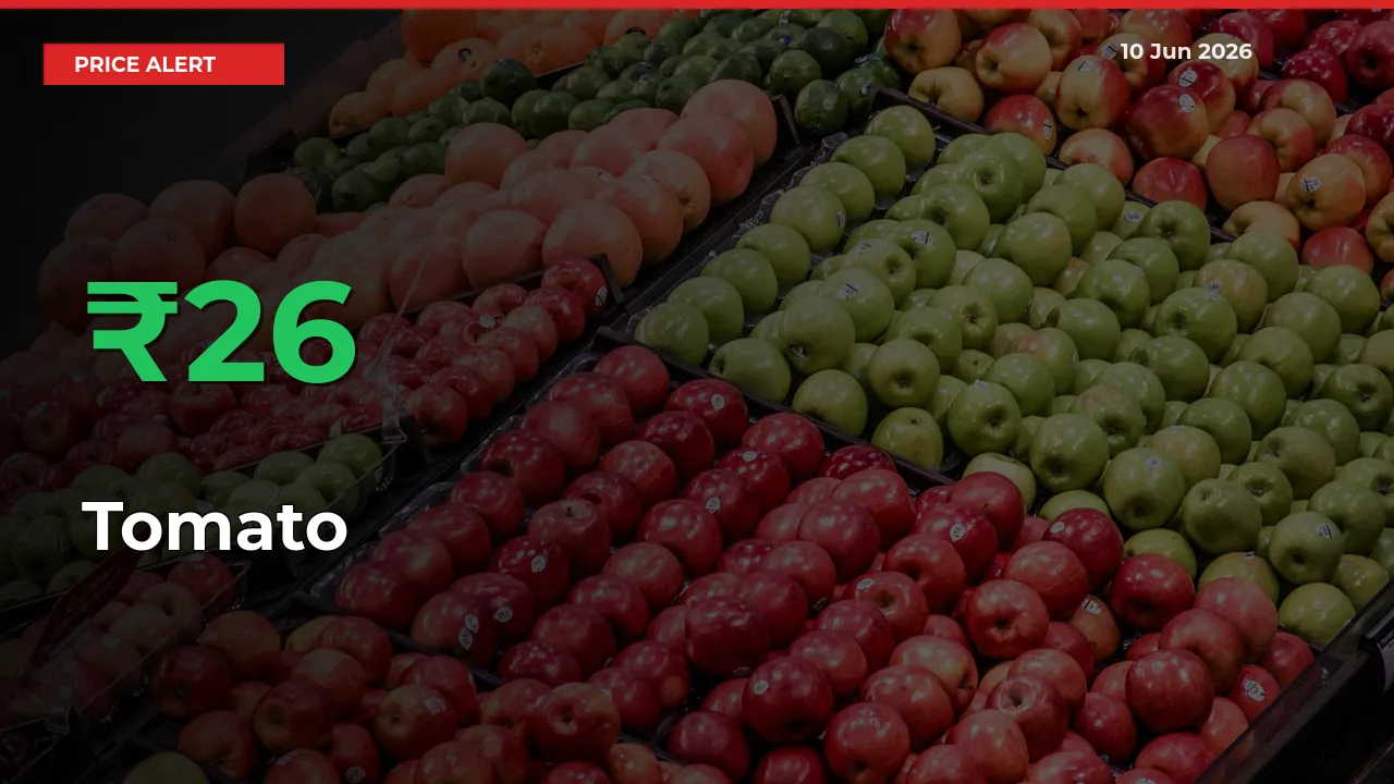 Tomato Mandi Rate Today: Prices Jump 26.01% at Market