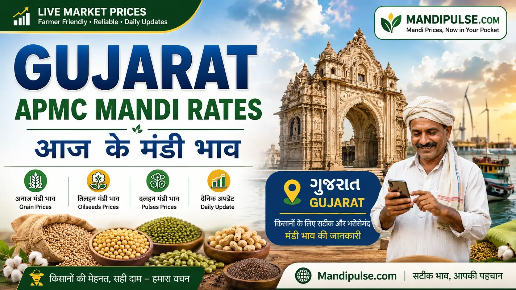 Gujarat mandi bhav today - latest APMC commodity rates Gujarat mandi bhav today - latest APMC commodity rates