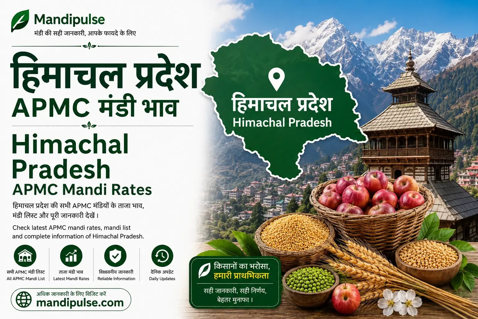 Himachal Pradesh mandi bhav today - latest APMC commodity rates Himachal Pradesh mandi bhav today - latest APMC commodity rates