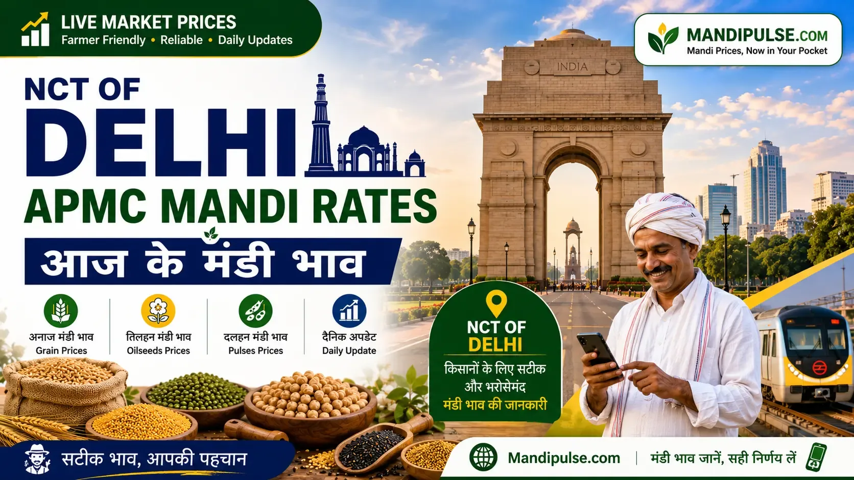 Nct Of Delhi mandi bhav today - latest APMC commodity rates Nct Of Delhi mandi bhav today - latest APMC commodity rates