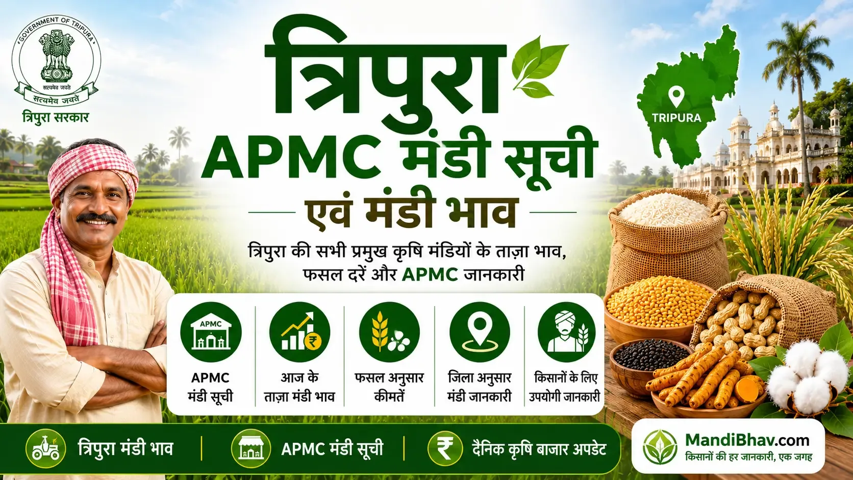 Tripura mandi bhav today - latest APMC commodity rates